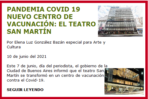 CENTRO DE VACUNACION TEATRO SAN MARTIN